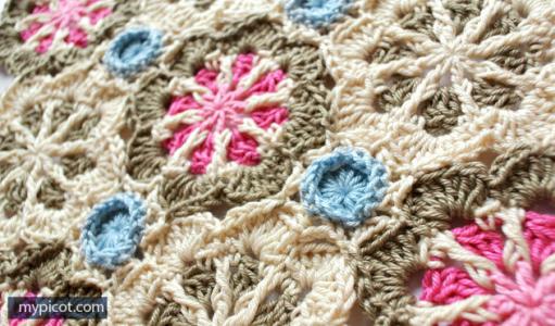 德国爱尔兰花钩针图解 钩针图解----爱尔兰碎花毯