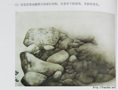 工笔画的技法 写实工笔画 石头 的工笔画技法(写实)
