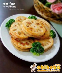 香煎莲藕饼 煎酿莲藕饼6P