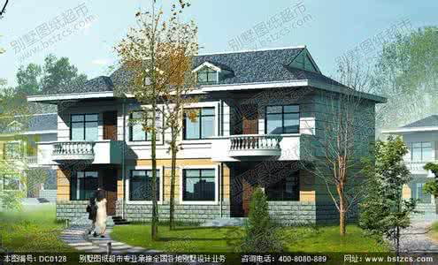 双拼别墅施工图 双拼别墅施工图 双拼四间三层欧式农村小别墅设计图纸1二层半带露台农村自建房设计1建筑施工图