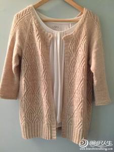 从下往上直插肩毛衣 米白插肩毛衣结构参考-蕾丝开衫