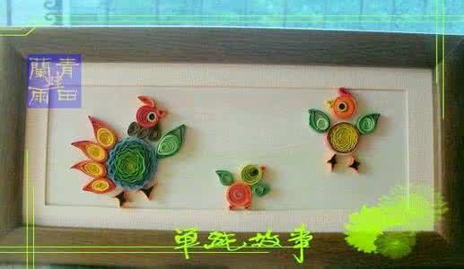 衍纸梅兰竹菊 青田兰雨蛙衍纸欣赏:春天来了