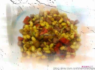 黄豆芽 营养小炒——黄豆嘴炒三丁（附生黄豆芽的方法）