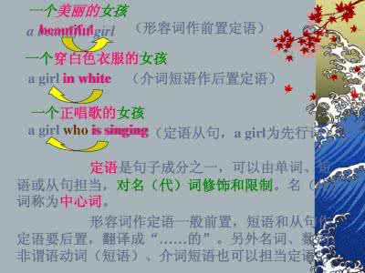 中考必考语法 中考必考语法点之定语从句
