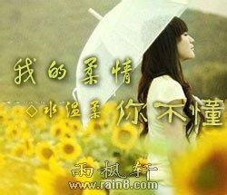 我的柔情你不懂歌曲 我的柔情你不懂