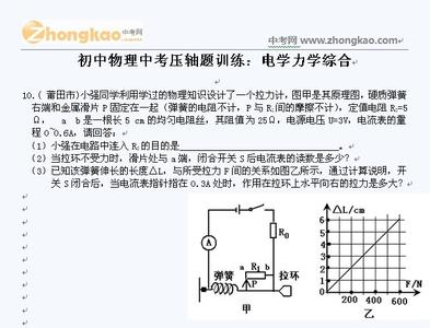 高中物理电学经典例题 初中电学电路分析例题 2016年物理中考压轴题