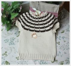 钩针圆肩套头衫图解 棒针幼童圆肩套衫----“威尔”