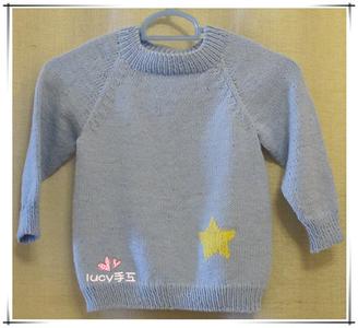 从下往上直插肩毛衣 插肩毛衣(从下往上、身与袖连织)