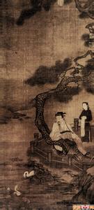 王羲之爱鹅 马远《王羲之玩鹅图》-宋代马远描绘王羲之的工笔人物情景画赏析