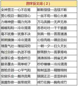 中考化学必考知识点 中考化学必考知识点 小学语文必考知识点——近义词反义词综合整理!