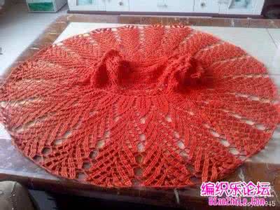 儿童毛衣裙子的钩织法 仙仙的橘红色毛衣裙的钩法图解