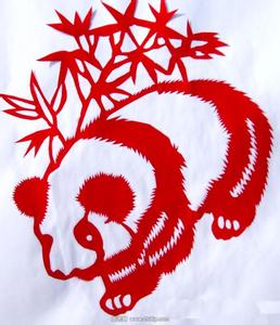 熊猫剪纸 胡筱俊的剪纸熊猫