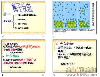离子反应 离子反应 第三讲离子反应