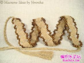 吊坠绳结的打法图 一款绳结图案的打法 【可做腰带和挎包带】