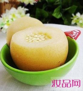 川贝母冰糖梨汁 宝宝秋季养肝食谱：川贝母冰糖梨盅