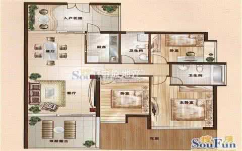 顶楼复式带露台户型图 顶楼复式带露台户型图 11m*9m有大堂屋大露台双厨房的方正户型,这才是农村别墅!