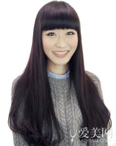 中长发直发发型图片 女生发型大全(长发、短发、卷发、直发)