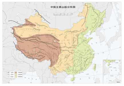 中国山脉水系图 转载 中国主要山脉水系图及自然地理图解