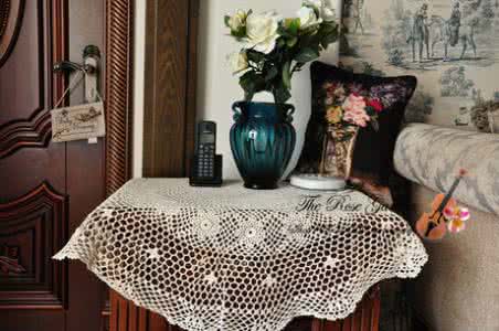 镂空钩织窗帘 钩织的窗帘把家中打扮的美美的