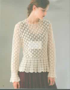 白色花叉衣的钩法 心仪单品----白色钩衣“清澈”