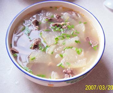 猪肺冬瓜汤的作用 猪肺冬瓜汤