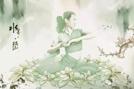 女人背影水墨画 有一种女人如水墨画