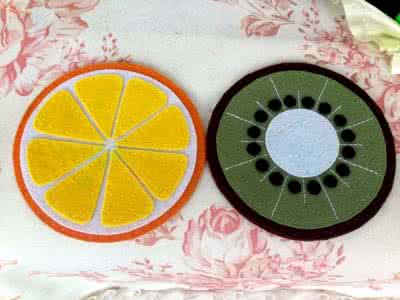 水果杯垫钩法图解 水果杯垫