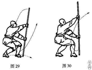 少林齐眉棍 少林齐眉棍十六至十八式三步悠棍和中平刺棍等