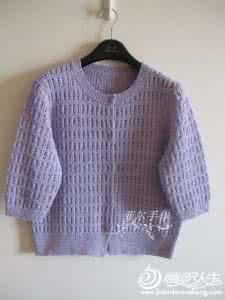 中老年真丝七分袖上衣 七分袖棒针衣