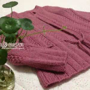 棒针编织风车花套头衫 棒针编织----春秋套衫“指间落花”