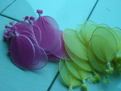 丝袜花郁金香 手工丝袜花 手工丝网花郁金香的制作流程