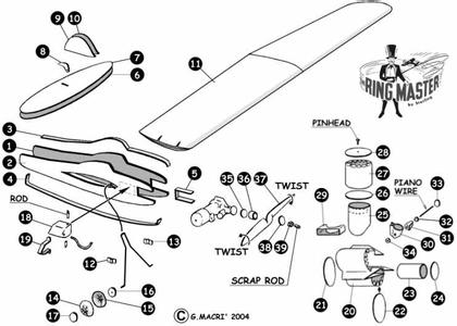 飞机纸模型图纸下载 纸模：飞机RINGMASTER 下载