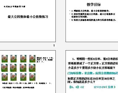 五年级下册最小公倍数 五年级下册苏教版3.5《公倍数和最小公倍数》讲解