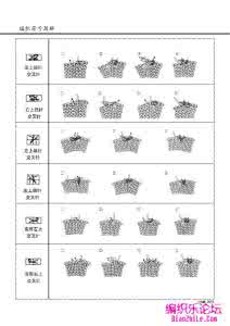 常用棒针编织符号图解 棒针编织技巧----常用的相对复杂的棒针符号图解