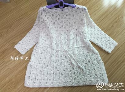 阿珍手工编织博客 套头衫 【阿珍手工】雅洁--塌肩 九分袖套衫
