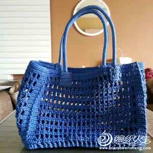 镂空套头针织衫 方形镂空棉草编织包