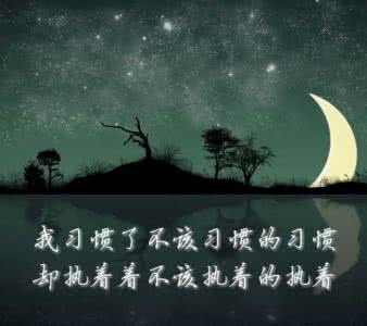 习惯了不该习惯的习惯,却执着着不该执着的执着