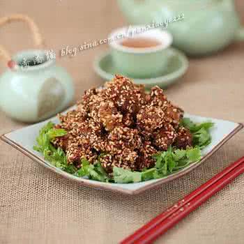 芝麻羊肉 酥嫩芝麻羊肉块