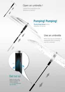 雨滴落在雨伞上 便携式无雨滴充气雨伞