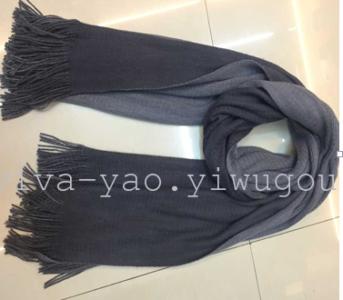 双色双面围巾织法图解 双色双面五星围巾