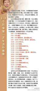 宝宝生活作息表 1—3个月宝宝一天生活作息表 很有用哦~