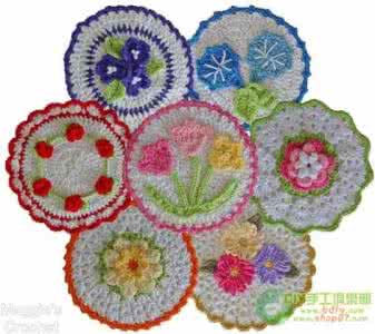 钩针家居饰品图解 钩针家居饰品 可做毛衣装饰 、钩针艺术---花