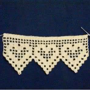 50款钩针祖母方格图解 长度随心定的钩针方格编心形图案花边