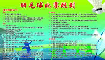 羽毛球比赛规则 羽毛球比赛规则 羽毛球发球应遵守哪些规则