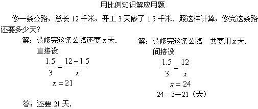 解比例应用题 利用比例解应用题