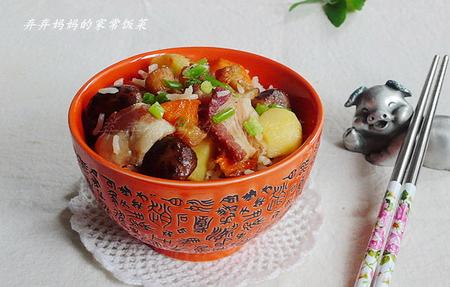 干贝炒饭 时蔬干贝腊肉饭(弃弃妈妈的博客)