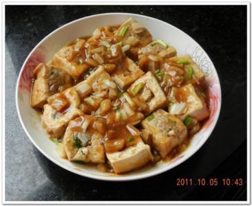 我爱家乡的酿豆腐 家乡菜----干贝烩酿豆腐