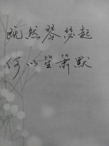 即然琴瑟起何以笙箫默 既然琴瑟起 何以笙萧默