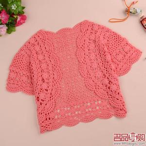 钩编漂亮带帽开衫详解 钩编结合----夏天镂空开衫