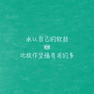 不坚强 软弱给谁看 承认自己的软弱，比故作坚强有用的多